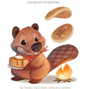 3035. Breakfast Beaver - Illustration