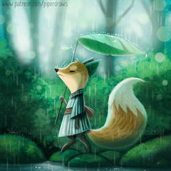 3047. Fox Rain - Illustration