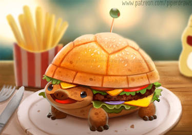 3058. Turtle Burger - Illustration