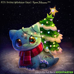 3216. Christmas Lightbulbasaur (Fanart)