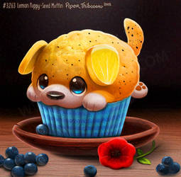 3263. Lemon Puppyseed Muffin
