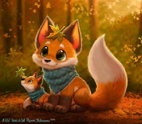 3267. Foxes in Fall