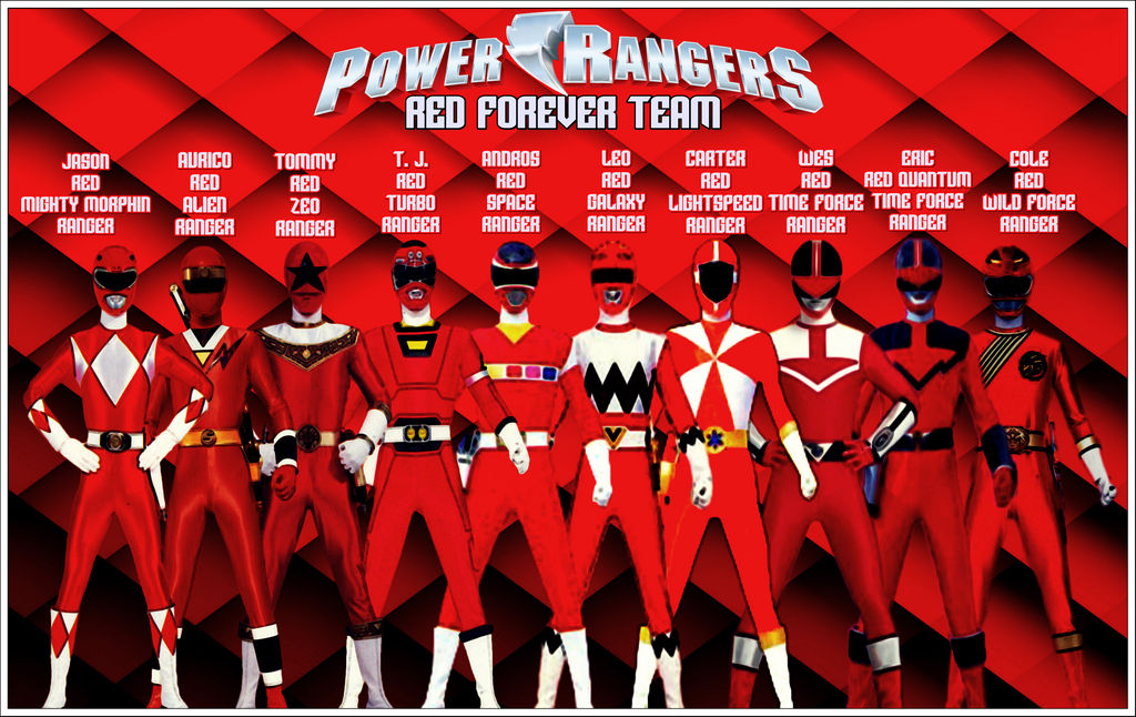 Power Rangers - Forever Red Team by SUPERFERNANDOXT on DeviantArt