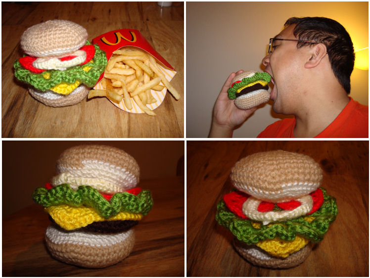 Crochet Cheeseburger