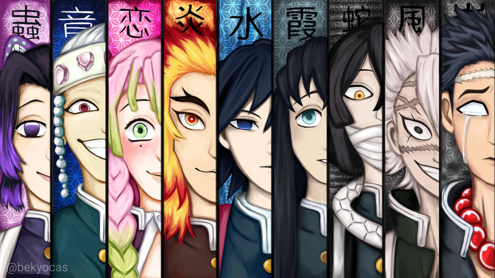 Hashiras Colur In The hashiras by ocas123 on DeviantArt