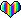 Rainbow heart divider pixel (center)