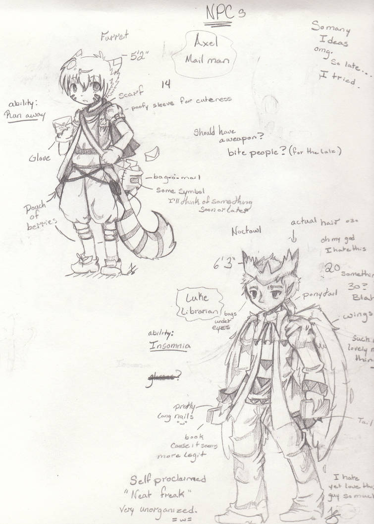 Npc Writing NPC Ideas by Kagugle on DeviantArt
