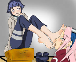 HINATA AND SAKURA FOOTWORSHIP