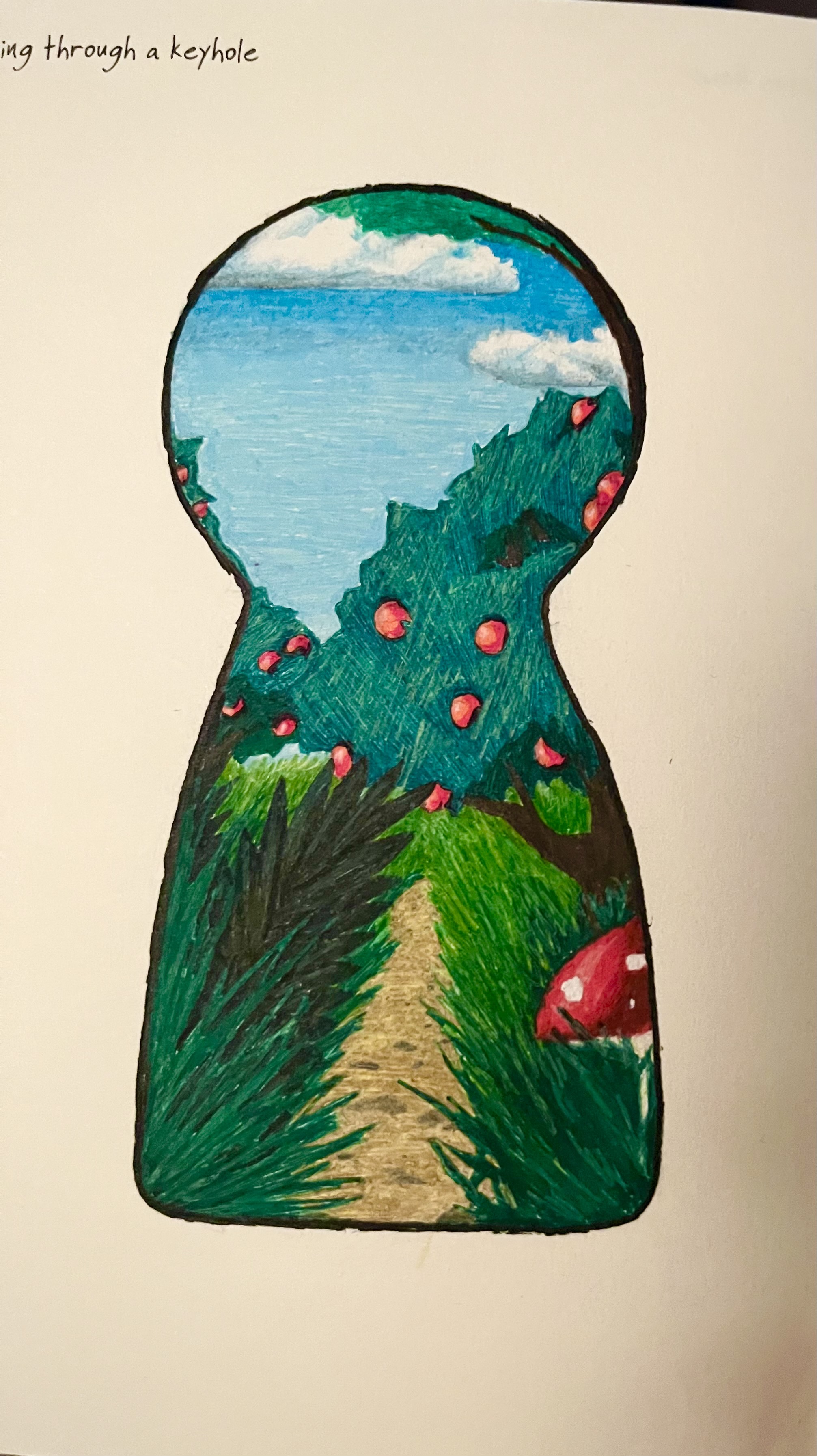 Minecraft Keyhole Drawing Through The Keyhole Drawing