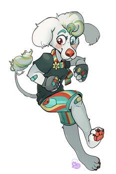 Commission: Clown Poodle