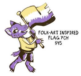 Folk Art Inspired Flag YCH