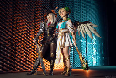 Ashe and Mercy - Overwatch cosplay