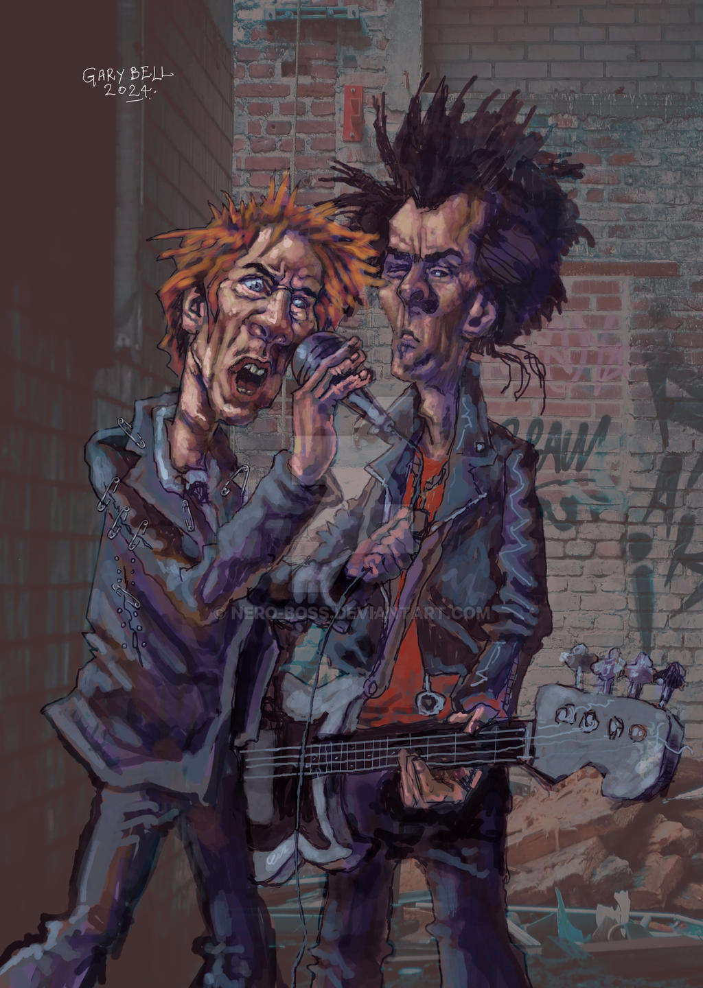 Johnny Rotten and Sid Vicious caricature by Nero-Boss on DeviantArt