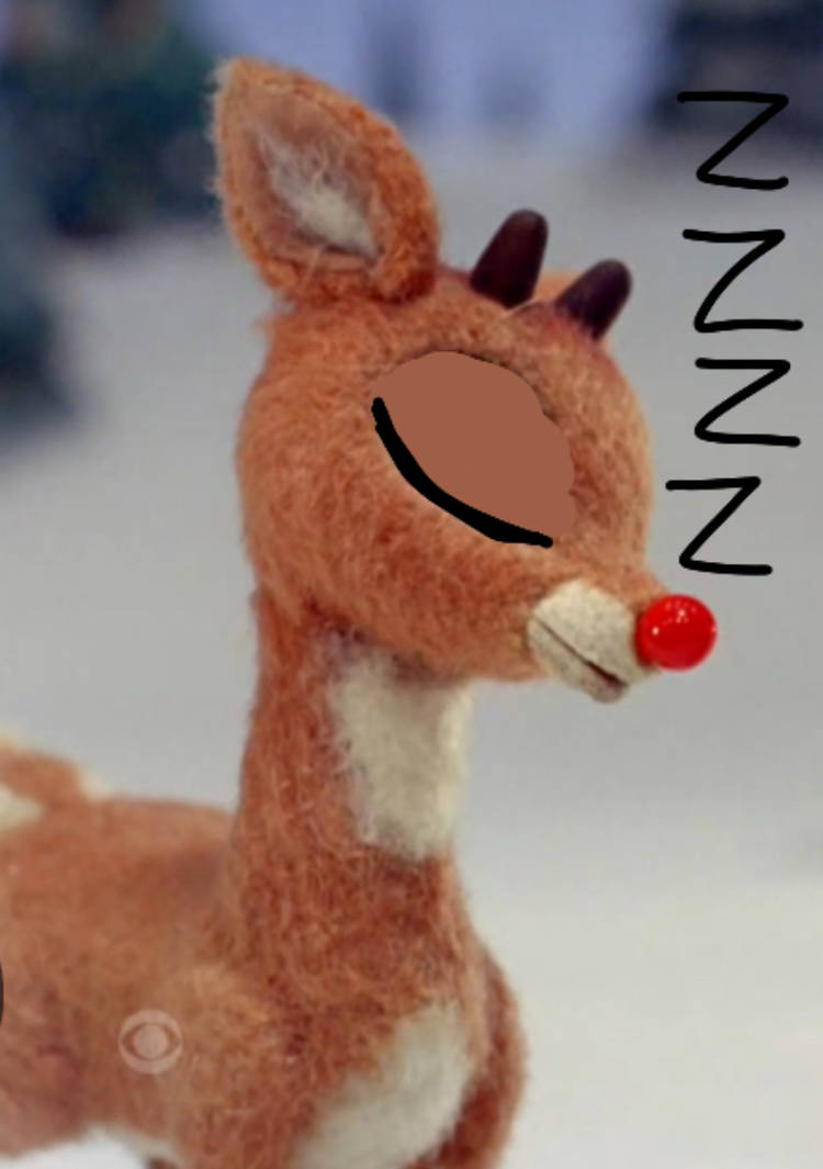 Rudolph Sleeping by TheRoadGeek266 on DeviantArt