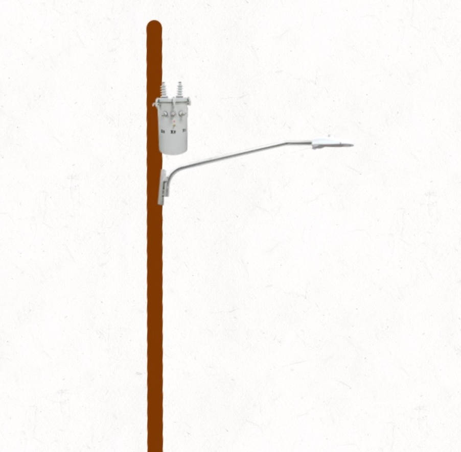 Hawklite Solais Hawklite Medium On Wooden Pole Metal Arm by RoadGeeks-Garage on ...