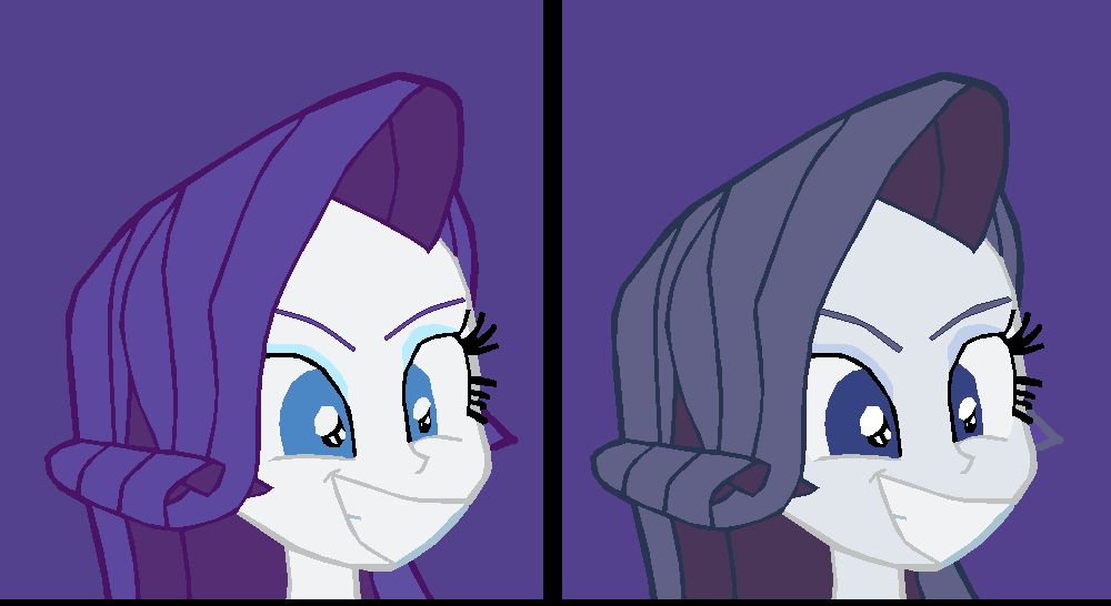 MLP EQ Fanart: Rarity and Anti Rarity Greed Smile by 89AnimeDrawer3 on ...