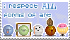 I respect all art stamp