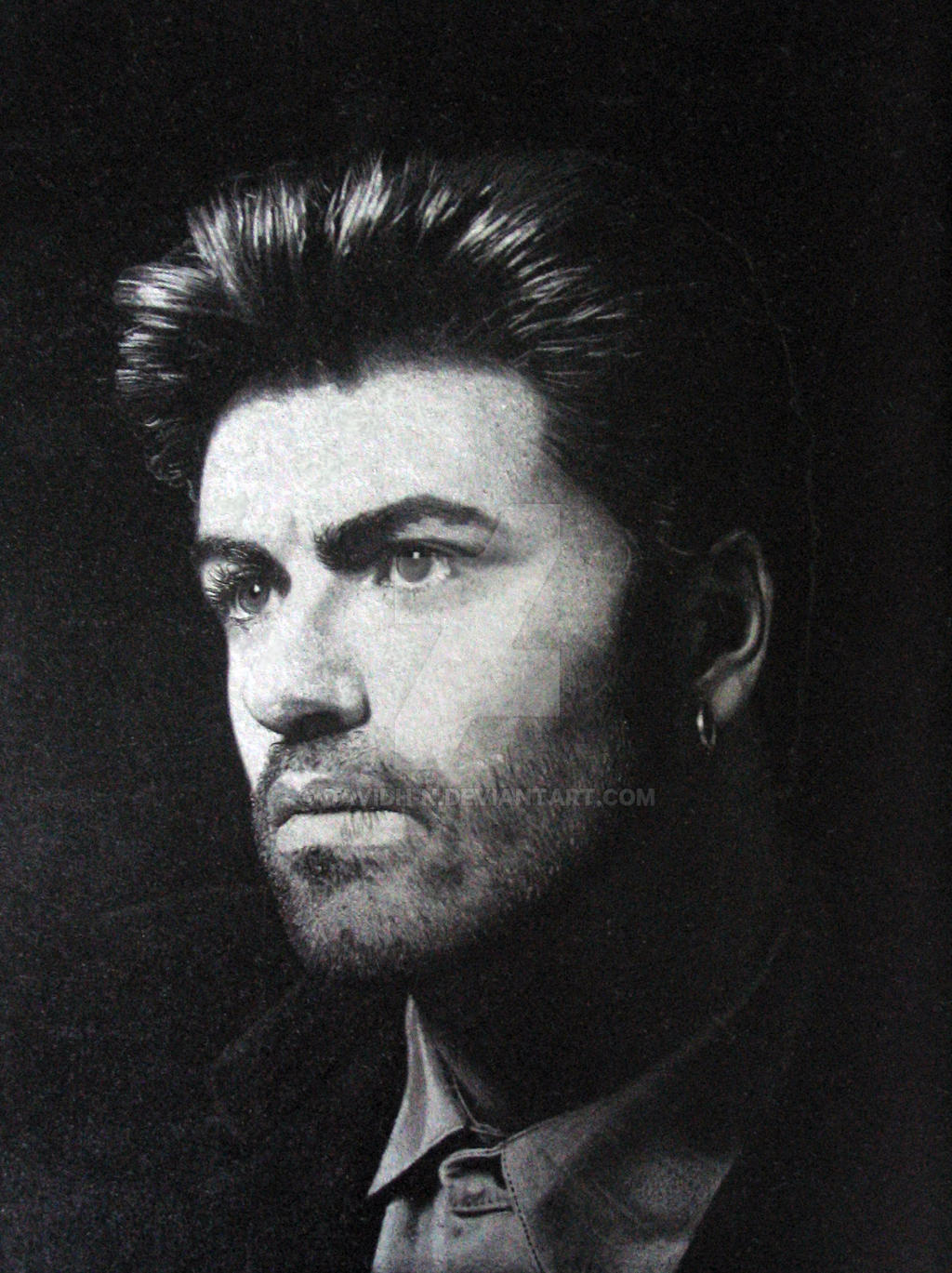 George Michael Drawing in silver by DavidH-N on DeviantArt