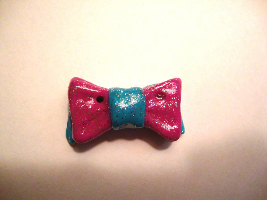 Blue an Pink sparkly bow