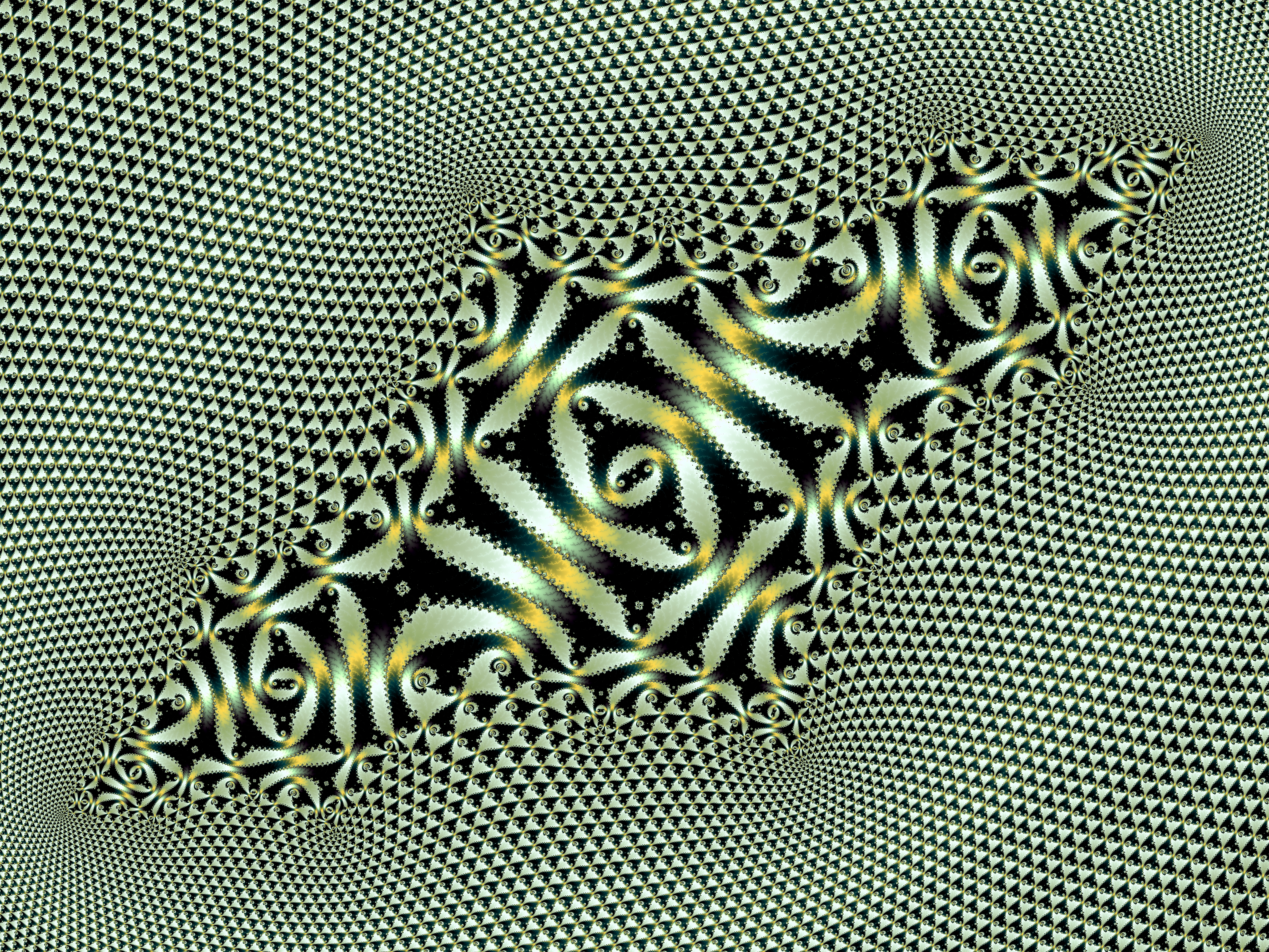 Triangle tiling with layered julia morphing by DinkydauSet