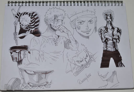 Roronoa Zoro Ballpoint Sketches