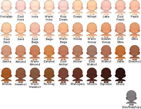Beige/natural skins tones by Charlie-Suiko on DeviantArt