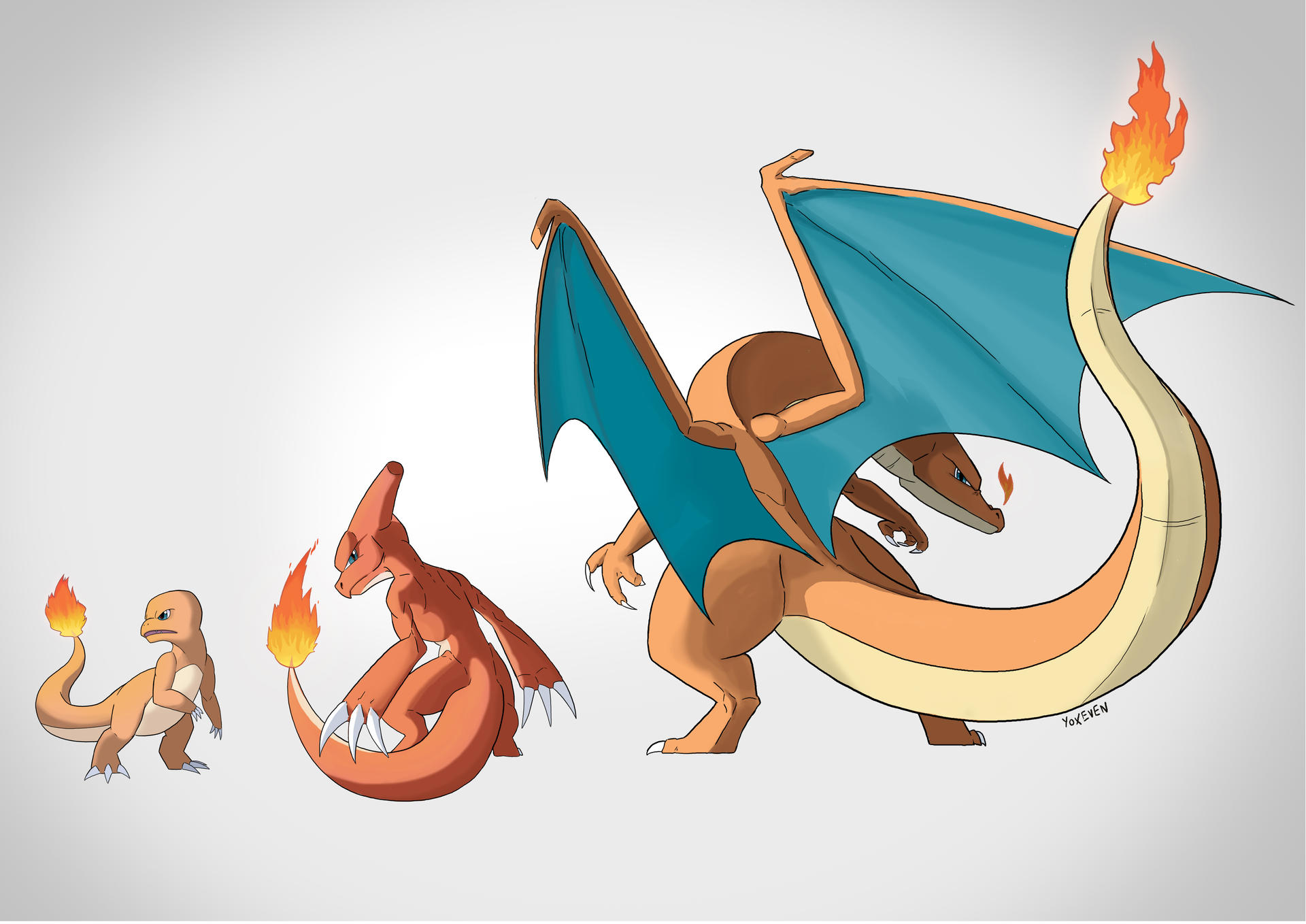 Charizard Evolution by YOXeven on DeviantArt