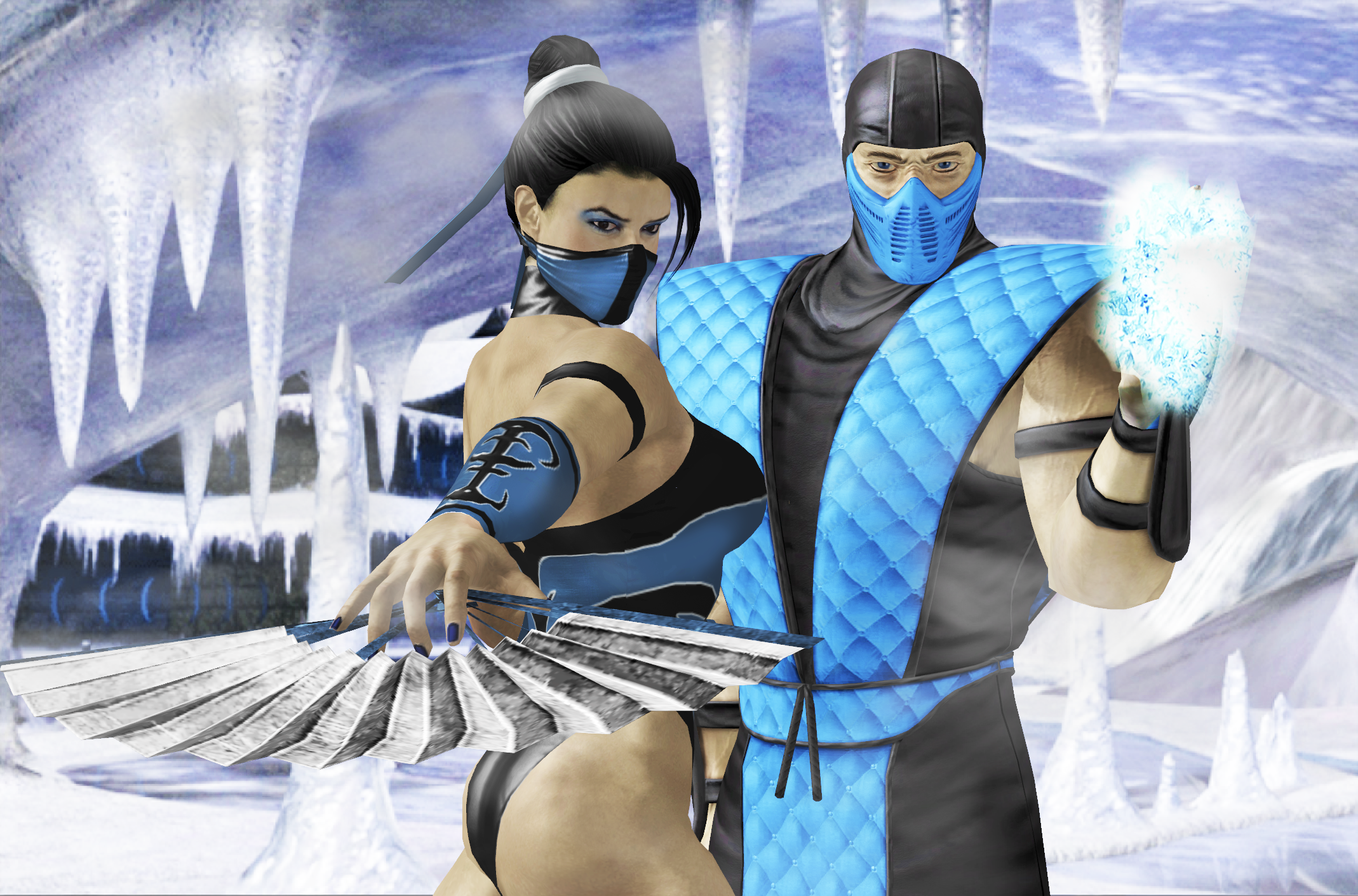 Sub-zero x Kitana: wee can see you. 