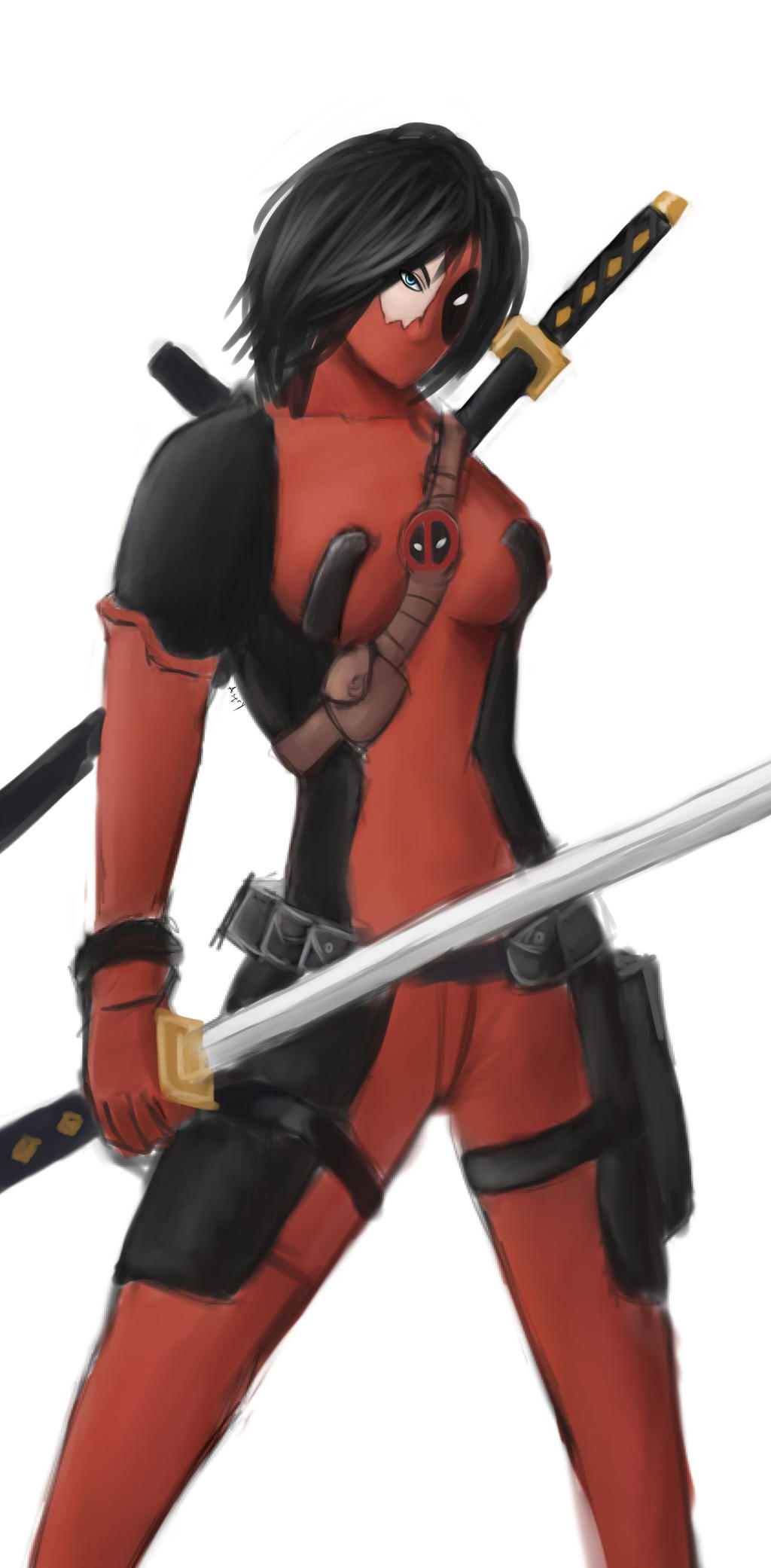 My OC Clara as Deadpool