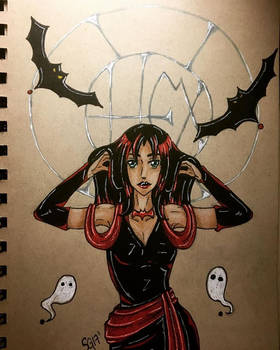 Inktober Day 31 - Spoops!!! by samiiRAWR