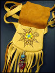 Lotus Moon Medicine Bag inside view by andromeda