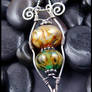 Lampwork and Sterling Pendant - Echoes of Autumn