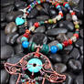 Oracle - Hand of Hamsa Gemstone Necklace