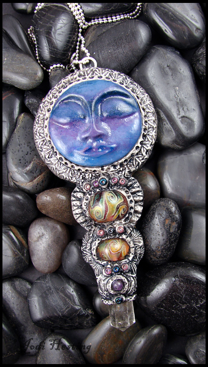 Mya Moon - Polymer Clay Goddess Pendant