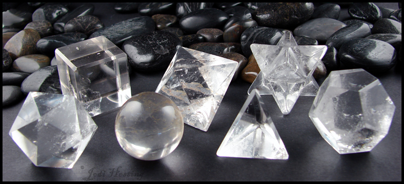 Quartz Crystal Set - Platonic Solids by andromeda