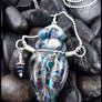Starborn - Glass Lampwork Bottle Pendant