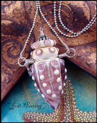 Amethyst Whisper - Glass bottle pendant