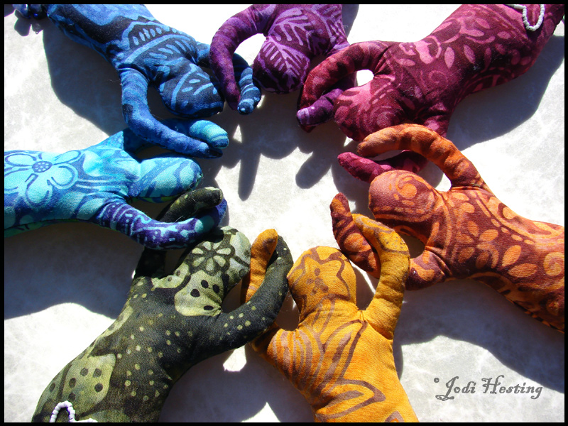 Chakra Batik Goddess Dolls