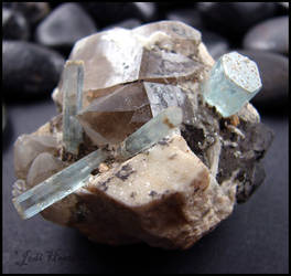 Aquamarine On Quartz