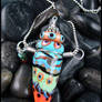 Sonoran Skies - Lampwork Vessel Bottle Pendant