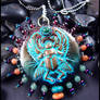Isdes - Clay and Gemstone Pendant
