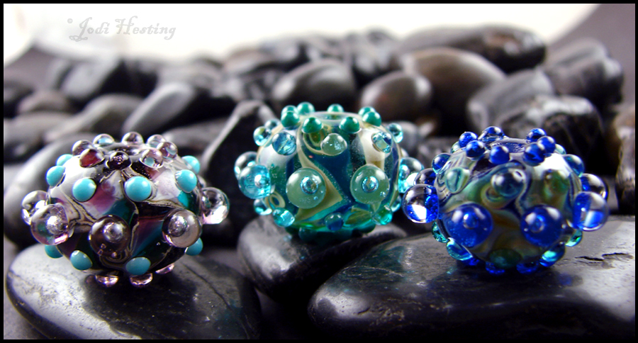 Urchins - Glass Lampwork Beads