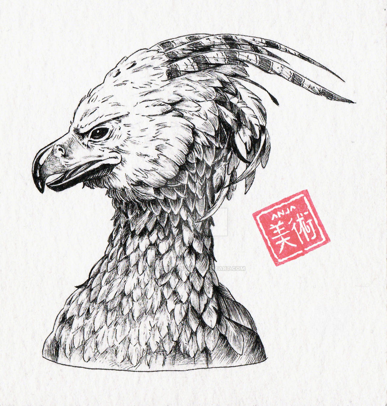Phoenix Ink Phoenix ink drawing by ArtisticAnja on DeviantArt
