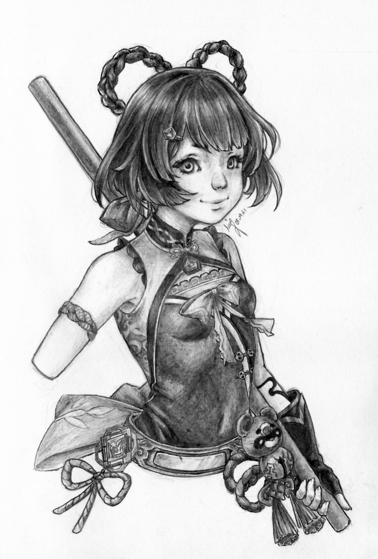 Genshin Impact - Xiangling by ArtisticAnja on DeviantArt