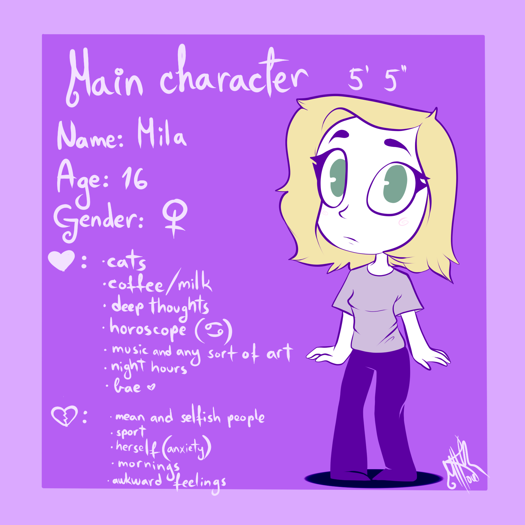 Webcomic: main character introduction by MikaMilaCat on DeviantArt