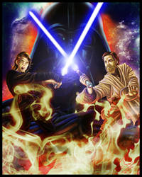 Anakin vs Obi-Wan by Lord-FSan