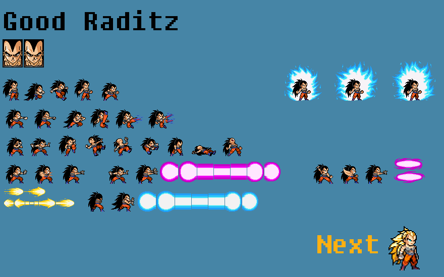 Radditz Good Good Raditz Sprite Sheet by Shadic-Fase4 on DeviantArt