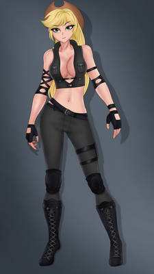 Applejack with Sonya Blade outfit