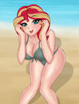 Sunset Shimmer at the beach 7