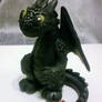Night Fury - Polymer Clay Black Dragon